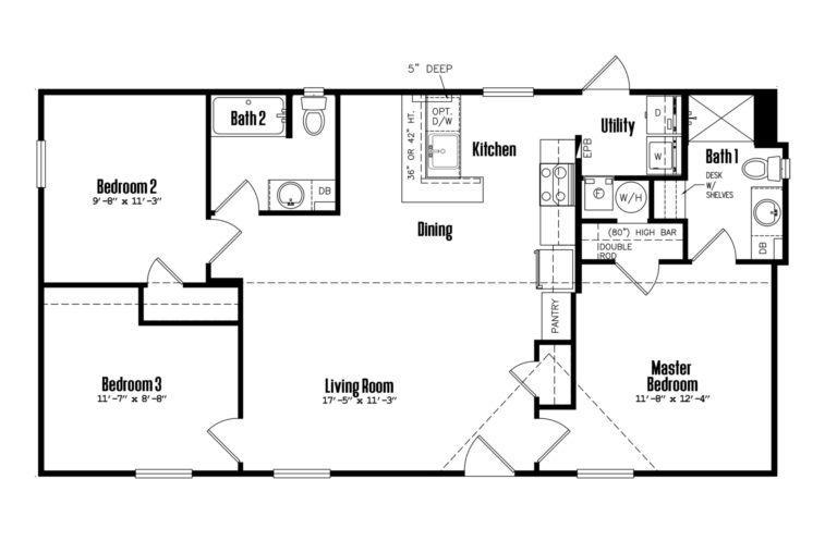 Doublewide 24×48-32A - Legacy Housing Corporation