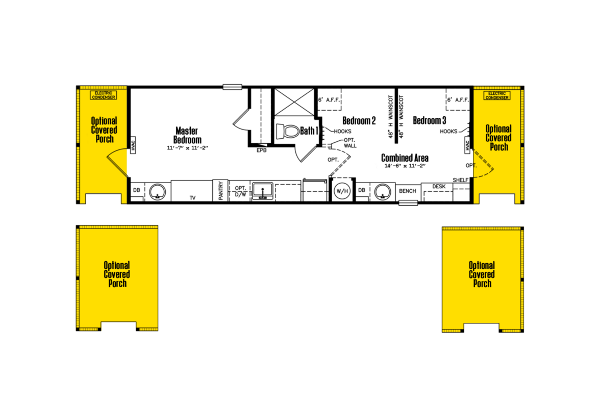 Tiny Bungalow 12×3431A Legacy Housing Corporation Legacy Housing tiny homes