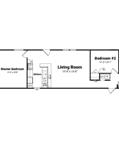 Alternative view of NEW 2026 Singlewide H-16x72-32 D SHED
